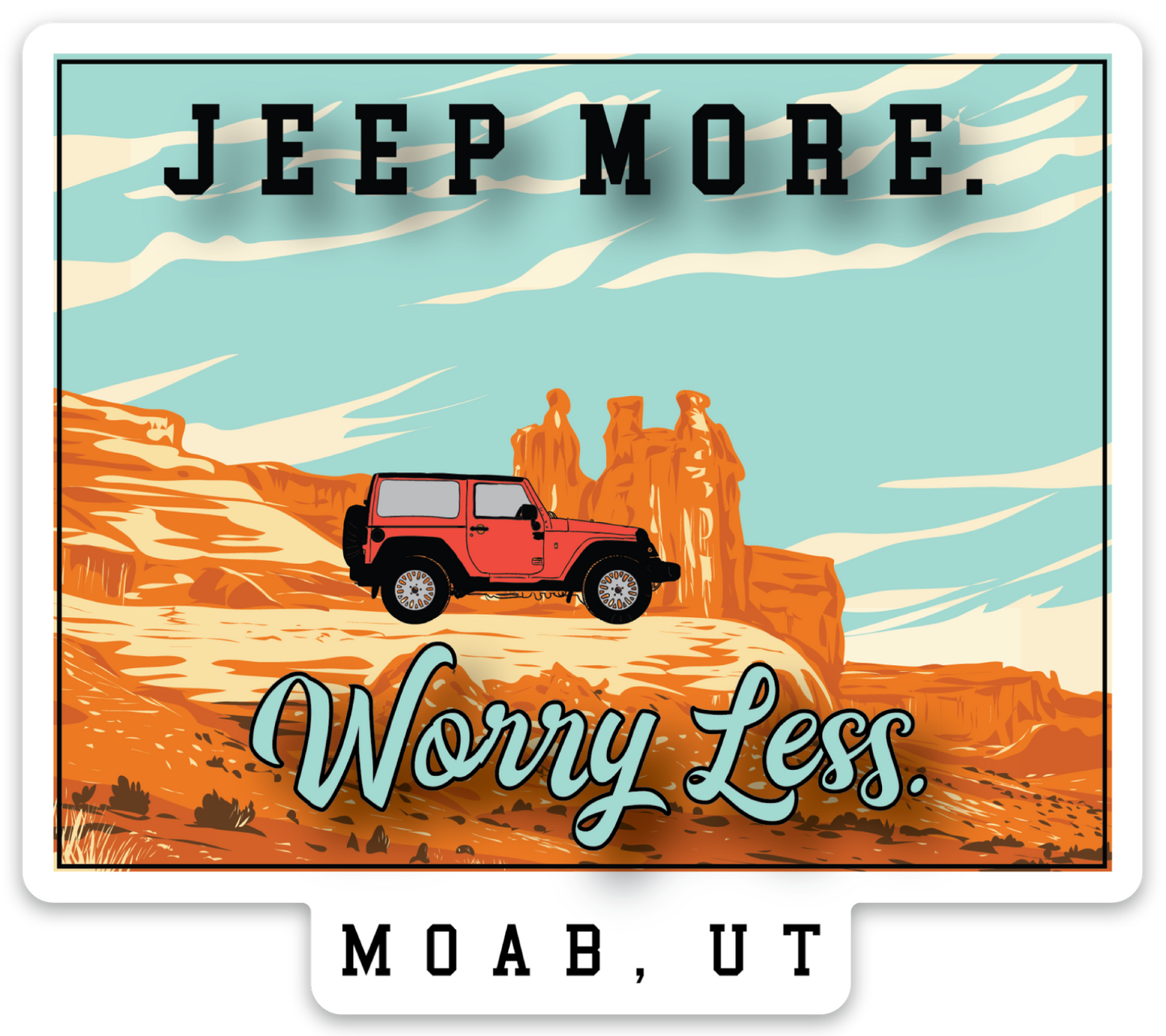 Jeep More. Worry Less. Magnet