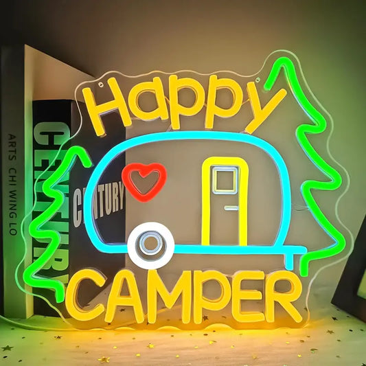 Happy Camper Neon Sign