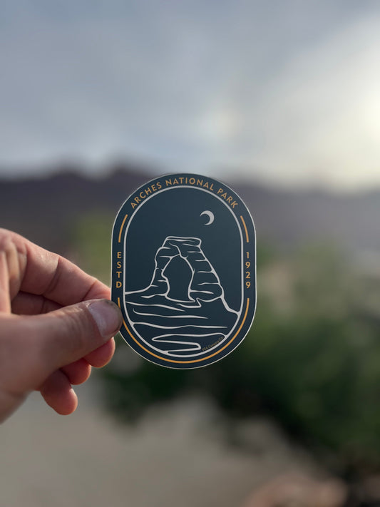 Arches National Park Oval Badge Sticker