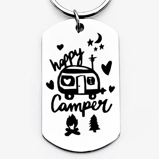 Happy Camper Keychain