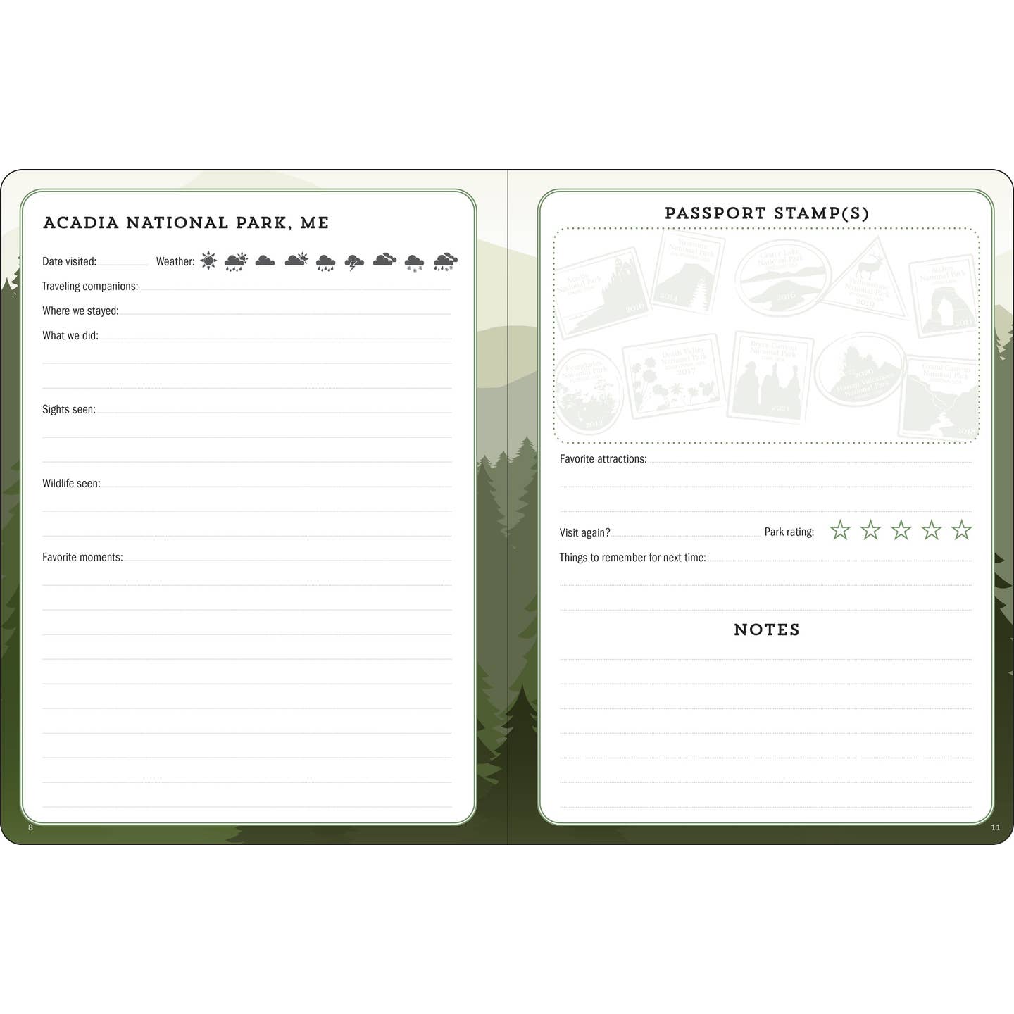 USA National Parks Passport Book