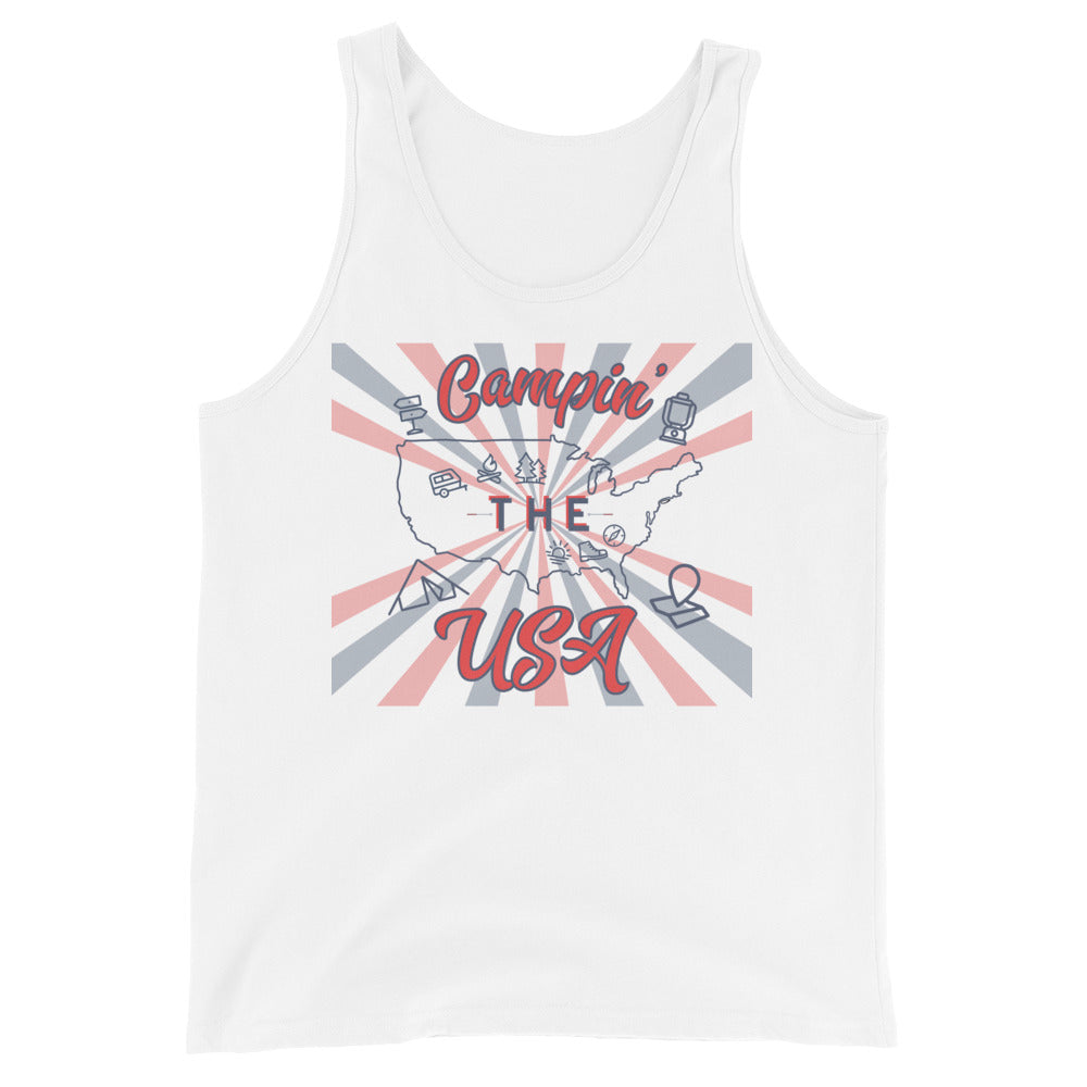 Campin' the USA Unisex Tank Top